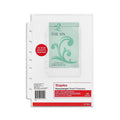 7-Hole Punched Clear Sheet Protectors 5.5 x 8.5 Inches - 75 Pack