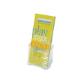 Brochure Size Literature Holder - Clear Plastic, 7 3/4 Inch, Pack of 18