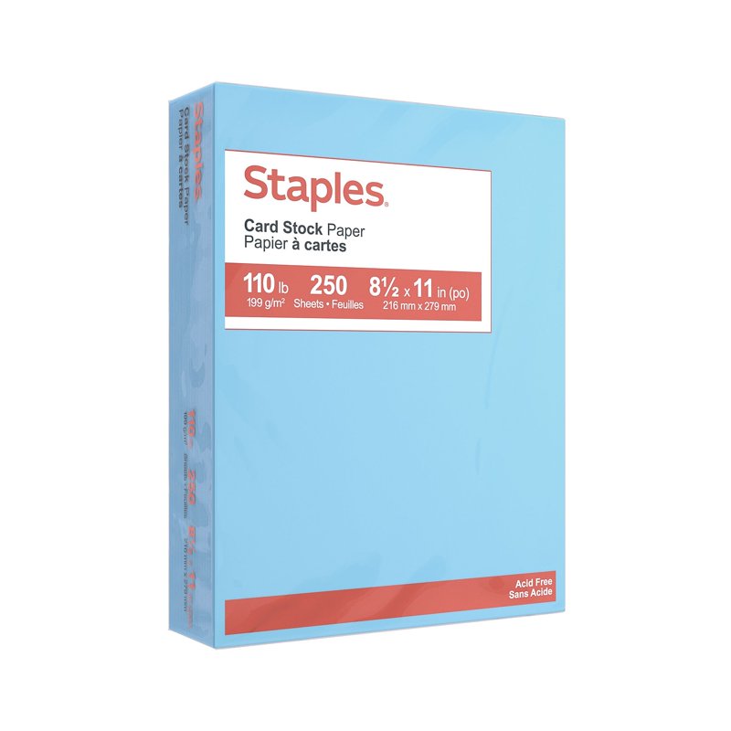 Heavyweight Cardstock Paper 110 lbs - 8.5 x 11 Inches - Assorted Colors, 250 Sheets