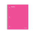 1-Subject College Ruled Notebook with Poly Cover - Pink, Purple, Green, Teal