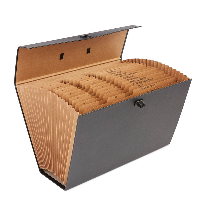 Legal Size Expanding File Folder with 19 Pockets & Twist Lock Closure