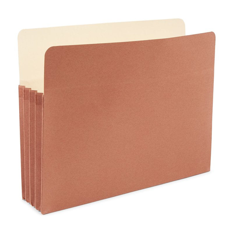 Letter Size Expanding File Pockets 3.5-Inch Capacity Brown 25-Pack
