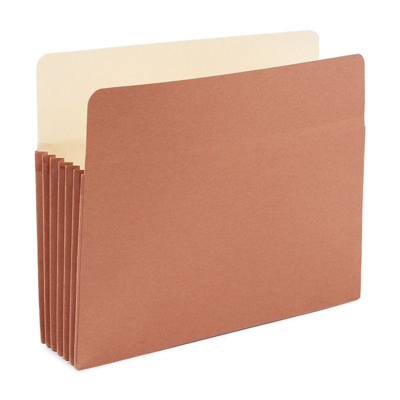 Letter Size Brown Expanding File Pockets - 5.25 Inch Expansion, 10 Pack