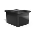 Stackable Plastic File Box for Letter and Legal Files with Lid and Handles