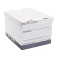 Heavy Duty File Storage Box with Lift-Off Lid - White/Gray, 12 Pack