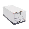 Heavy Duty File Storage Boxes with String and Button Lids - Pack of 4