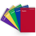 Assorted Color Memo Pads 3x5 Inch, 5 Pack of 75 Sheets Spiral Notebooks