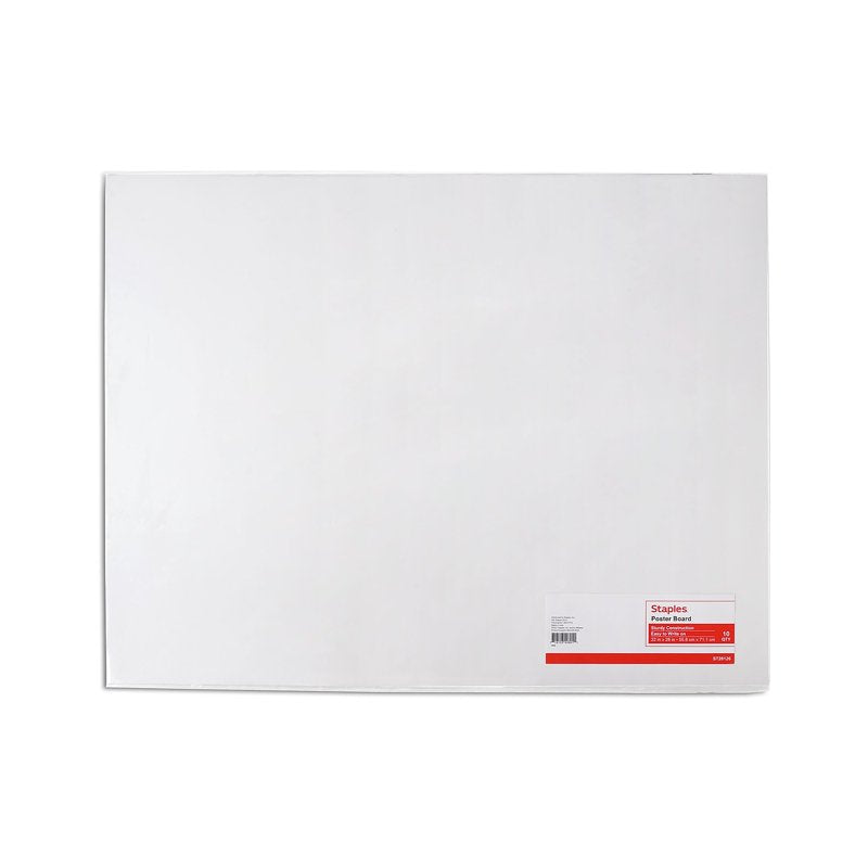 Premium Poster Boards 5-Pack 22 x 28 White - Sturdy Display Boards for Presentations