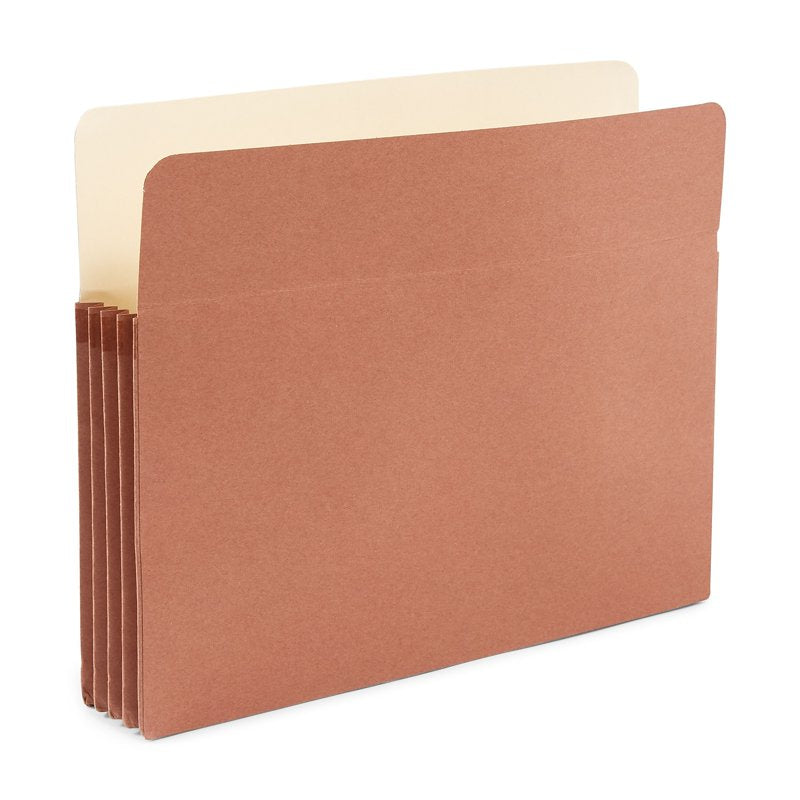 Letter Size Redrope Expanding File Pockets - Brown, 3.5-inch Expansion, Pack of 5
