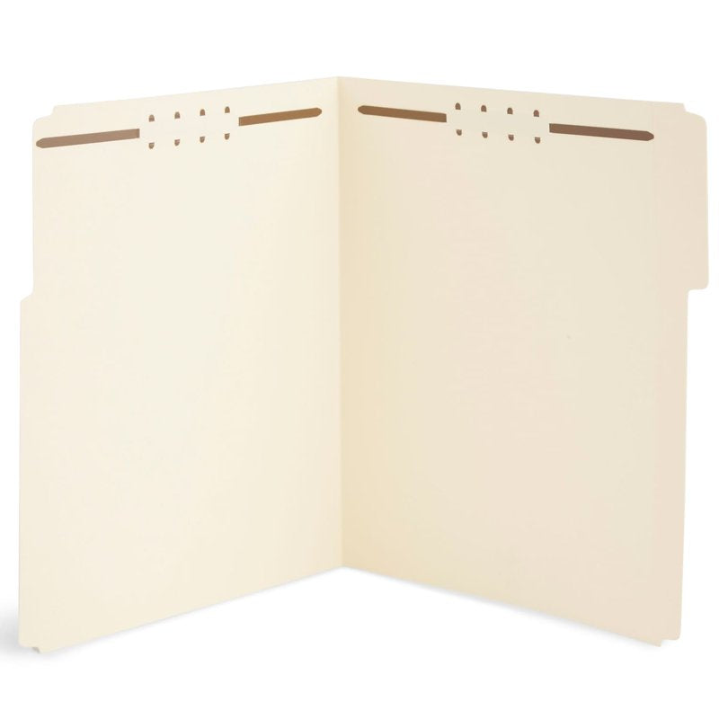 Reinforced Letter Size File Folders with Fasteners - 3/4 Inch Expansion, 50 Pack
