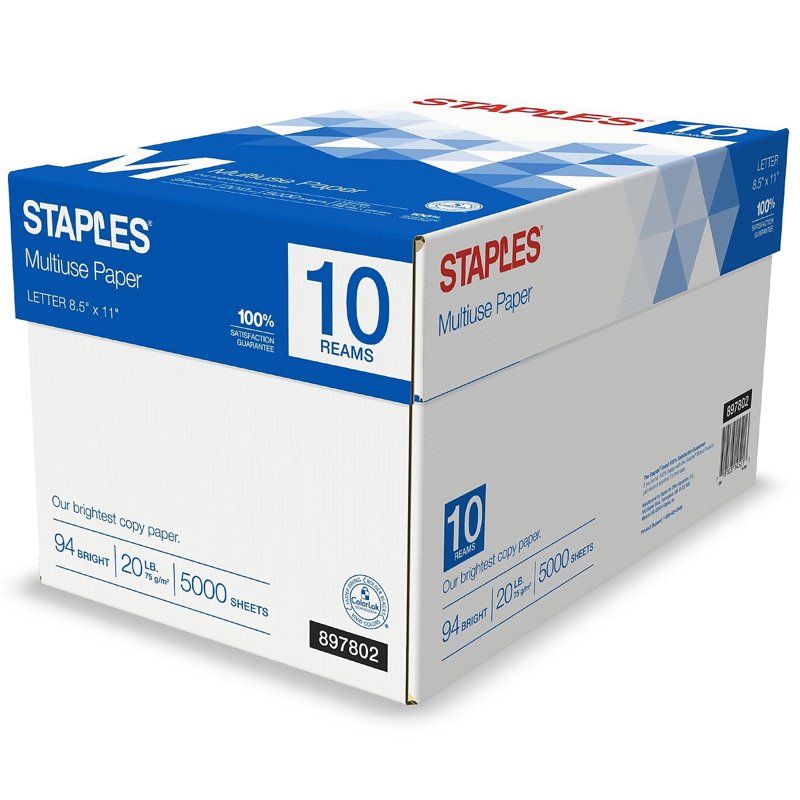 8.5 x 11 Inch Multipurpose Copy Paper 20 Lb Bright White 500 Sheets