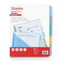 Multicolor Write & Erase Plastic Dividers with Pockets - 5 Tabs for Binders