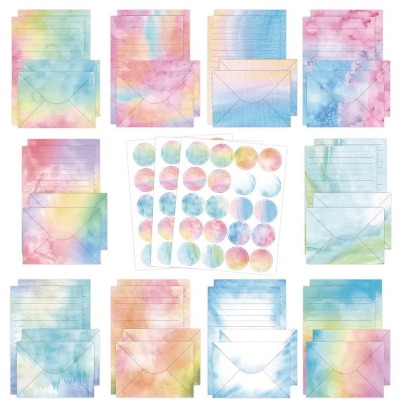 Watercolor Stationery Set with Envelopes for Writing and Crafting - 160 Pieces