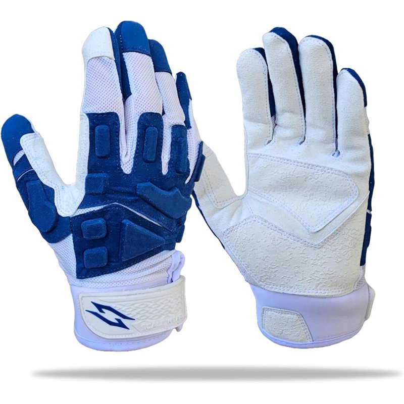 Football Lineman Gloves Padded Football Gloves for Youth & Adults - White