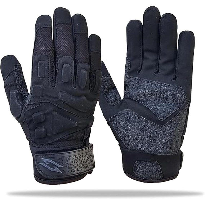 Padded Football Lineman Gloves - Youth & Adult Sizes, Black