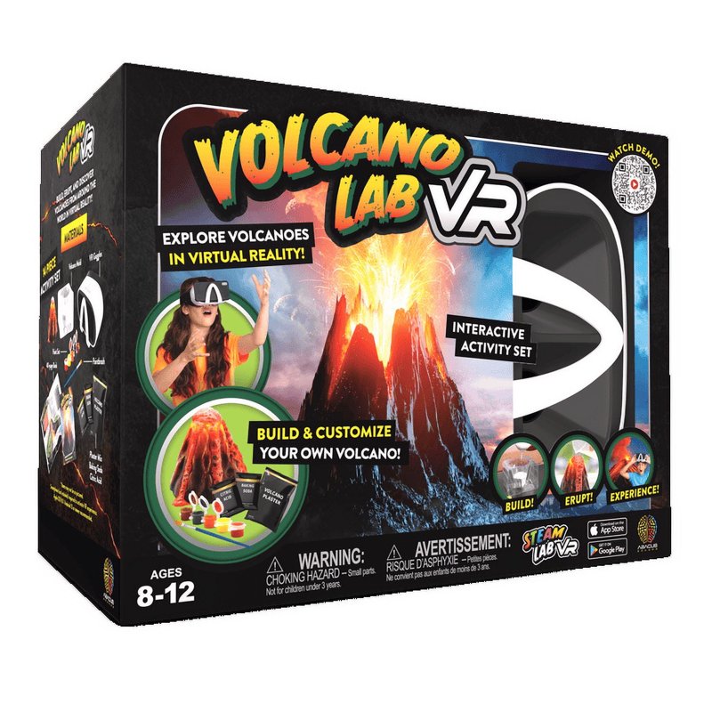 Kids VR Science Kit with Volcano Eruption and Virtual Reality Exploration
