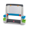 Kids Double-Sided Art Easel with Chalkboard and Whiteboard - Toddler Art Station