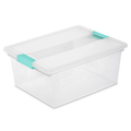 Sterilite Deep Clip Storage Box - Clear Plastic, Set of 1