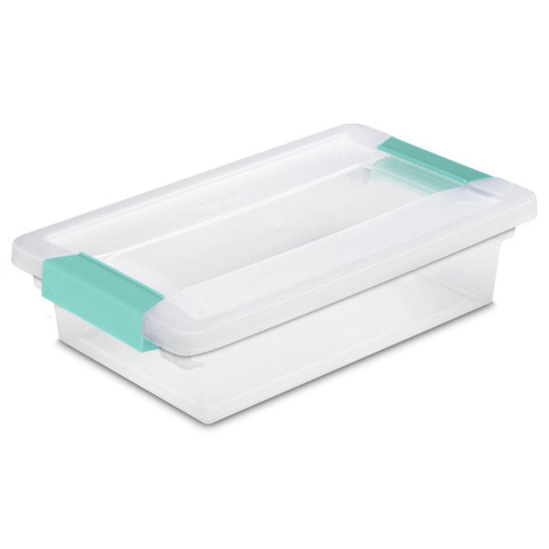Small Clip Storage Boxes with Lids - Clear Plastic Organizer Set