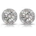 Sterling Silver 0.10ct Diamond Round Stud Earrings - Miracle Set