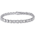 Sterling Silver CZ Bracelet 11 Ctw Total Carat Weight Elegant Jewelry