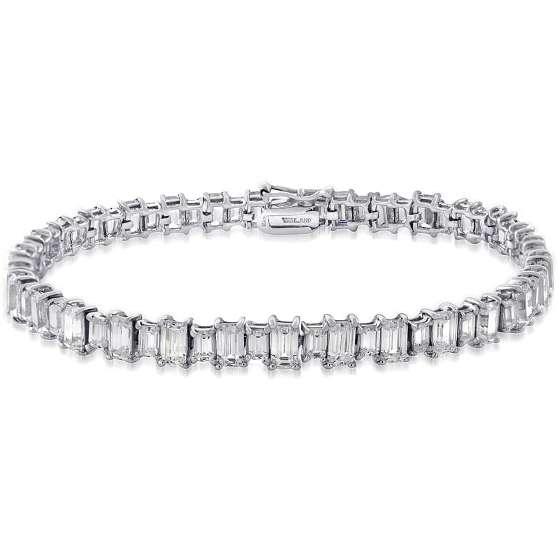 Sterling Silver CZ Bracelet 11 Ctw Total Carat Weight Elegant Jewelry