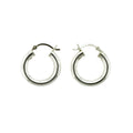 Sterling Silver 22x4mm Polished Hoop Earrings - Bold Tube Style