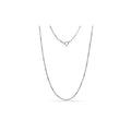 Sterling Silver Diamond Cut Rope Chain Necklace 30 Inch - Italian Made