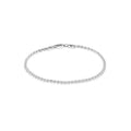Sterling Silver Diamond Cut Wheat Chain Bracelet 7.5 Inches - Classic Italian Style