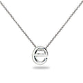 Sterling Silver Letter E Necklace 15-Inch Initial Pendant with Extender