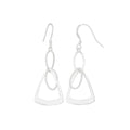 Sterling Silver Geometric Triangle Drop Earrings - Eurowire Dangle Jewelry