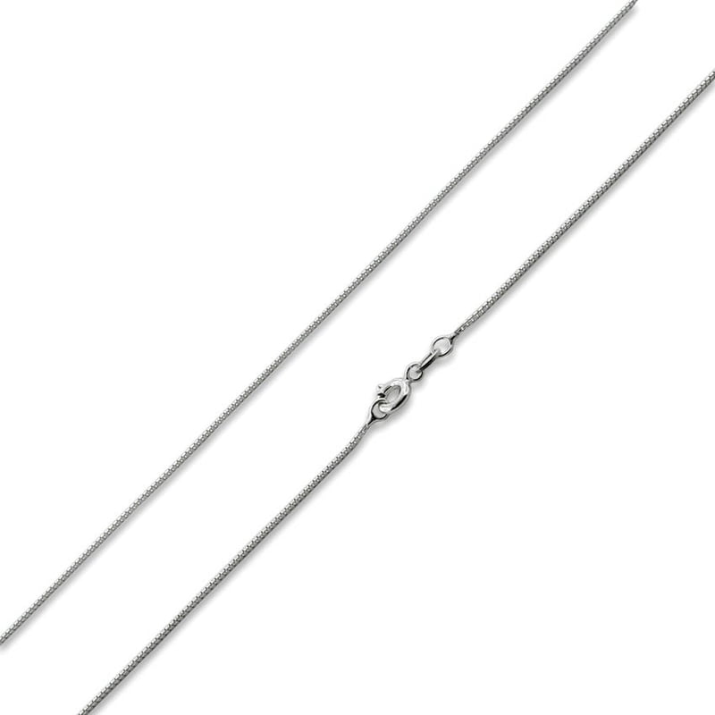 Sterling Silver Box Chain 0.8mm Necklace 16-inch - Multiple Lengths