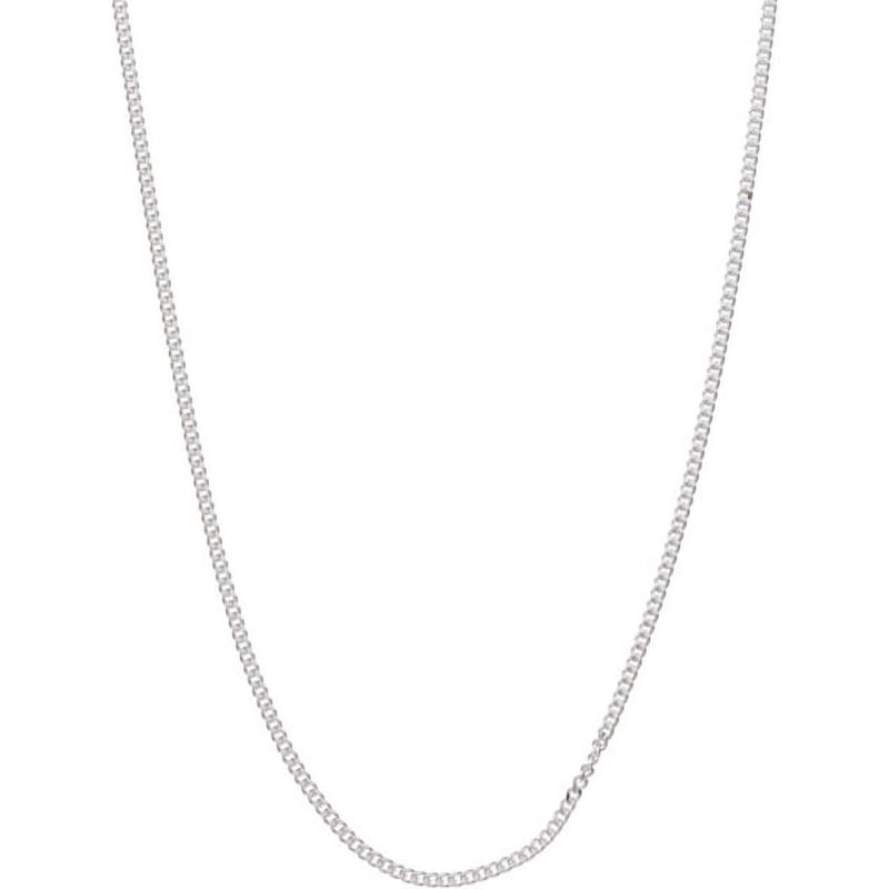 Sterling Silver Curb Chain Necklace 1.4mm 24-inch - Hypoallergenic Jewelry