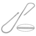 Sterling Silver Polished 3.2mm Curb Chain - Multiple Lengths & Sizes