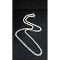 Sterling Silver Bismark Chain Necklace 4mm - Hypoallergenic & Tarnish-Resistant
