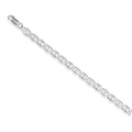 Sterling Silver Mariner Chain Necklace 5.4mm Flat Link 24 Inch