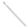 Sterling Silver Mariner Chain Necklace 6.3mm Flat Link 20-Inch