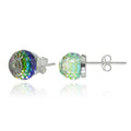 Sterling Silver Swarovski Crystal Round Stud Earrings - Elegant Jewelry Gift