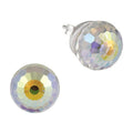 Sterling Silver Swarovski Round Stud Earrings - Elegant Crystal Jewelry