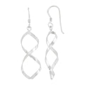 Sterling Silver Infinity Dangle Earrings - Twisting Eurowire Jewelry