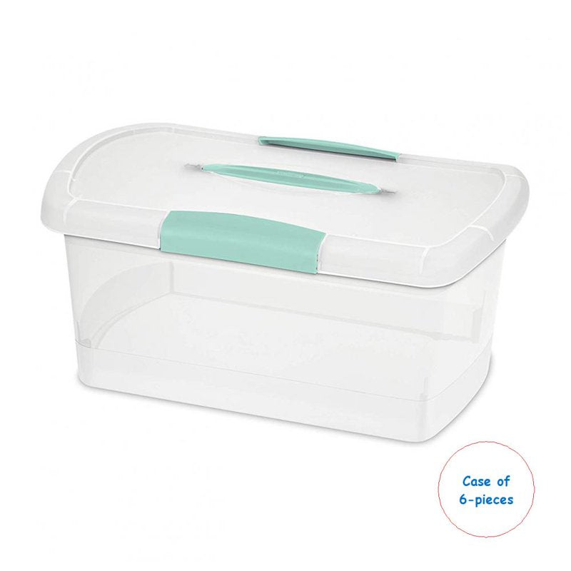 Sterilite Medium Clear Storage Box - Nesting Aquariam Blue