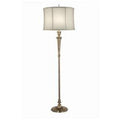64-Inch Burnished Brass Floor Lamp with Off White Camelot Shade - Modern Home Lighting
