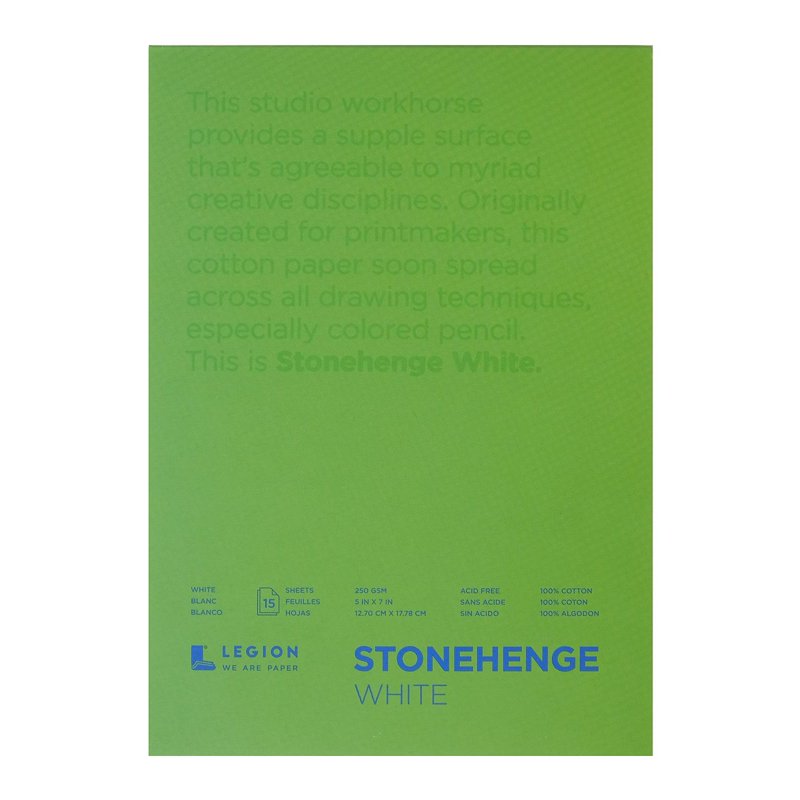 Stonehenge Drawing Pads 5x7 Inch Pack of 2 - 100% Cotton Vellum Surface
