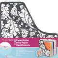 Expandable Paper Holder for Office & Kitchen - Holds 900 Sheets, Black & White