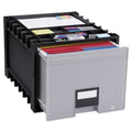 Heavy-Duty Water-Resistant Archive Drawer with Label Holder - Black/Gray
