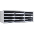 12-Section Literature Organizer - Heavy Duty Plastic Document Storage