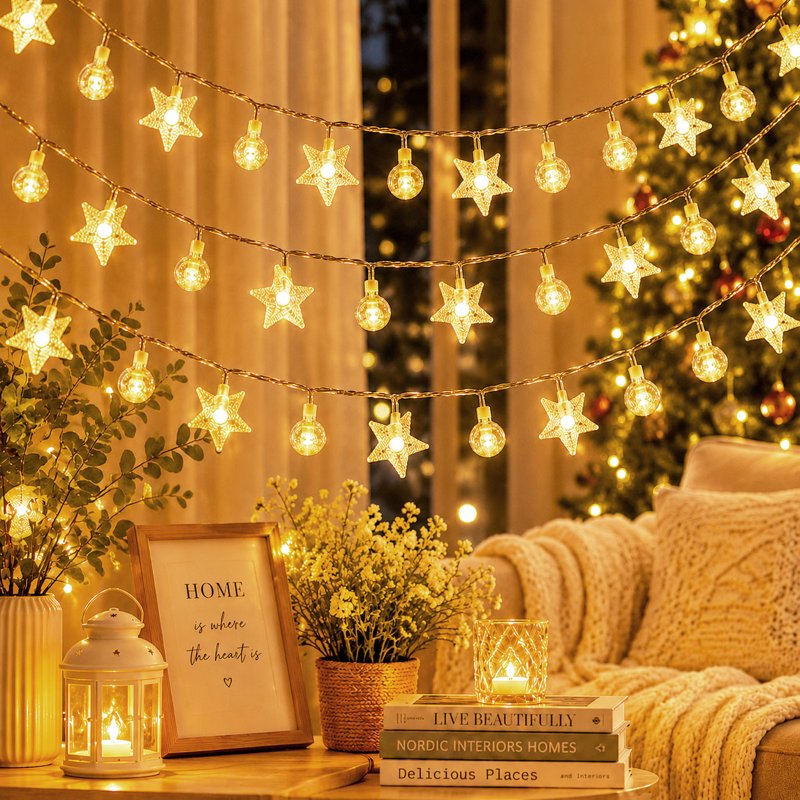 20 Ft Indoor & Outdoor String Lights with 40 LEDs, Waterproof Fairy Lights for Decor