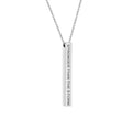 Inspirational Quote Necklace Silver Stainless Steel Motivational Jewelry Gift