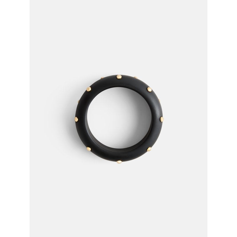 Women’s Studded Bangle Bracelet - Gold & Black Fashion Jewelry