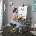 Artist Painting Easel with Adjustable Tilt and Storage Tray - Black, 87.75 Inch